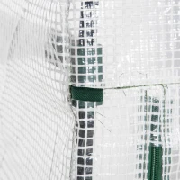 Outsunny Serra per Piante Verticale con Scaffale a 4 Ripiani in Acciaio e PE Bianco, 70x50x160cm(m-8)
