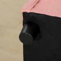 HOMCOM Kindersofa, Récamiere, verstecktes Staufach, Rahmen aus Eukalyptusholz, rosa, 80 x 40 x 49cm(m-8)