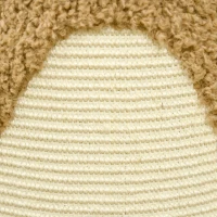 PawHut Bear Design Cat Scratching Post, 2 Cat Caves, 1 Scratching Surface, White + Brown(m-4)