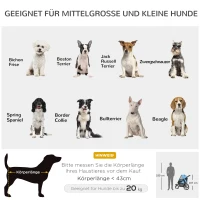 PawHut Wózek dla psów z reflektorami, składany wózek dla kotów dla małych średnich psów(m-4)