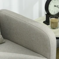 HOMCOM Canapé banquette 2 places design scandinave avec 2 coussins inclus 135 x 74 x 82 cm pieds en bois gris(m-8)