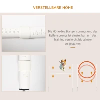 PawHut 5-delige behendigheidsset, inclusief springhorde, springring, frisbee, in hoogte verstelbaar, met draagtas(m-6)