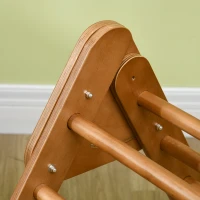 HOMCOM Triangolo da Arrampicata Pieghevole per Bambini 3+ Anni in Legno di Faggio, 90x64x70 cm, Marrone chiaro(m-7)