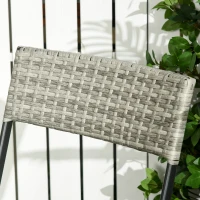 Outsunny Polyrattan 3 cz. zestaw bistro, zestaw mebli ogrodowych z rattanu(m-7)