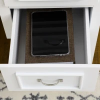 HOMCOM Biurko, Stolik komputerowy z szufladami, Otwartymi półkami, Tablica korkowa(m-8)