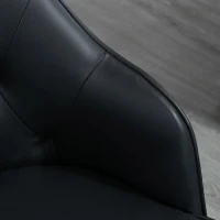 HOMCOM Krzesło do jadalni, zestaw 2 krzeseł z oparciem do kuchni, skóra ekologiczna(m-7)