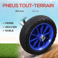 SPORTNOW Chariot de transport universel pour canoë, kayak, stand-up paddle largeur réglable béquille et 2 grandes roues(m-6)