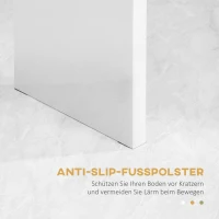 HOMCOM Bartisch, modernes Design, Hochglanz Oberfläche, Küchentresen, Weiß(m-6)