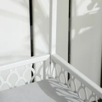 PawHut Łóżko dla psa z baldachimem, leżanka dla psa, podwyższone łóżko dla psa z poduszką szary(m-9)