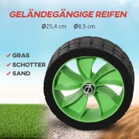 SPORTNOW bootkar, in breedte verstelbaar, draagvermogen tot 100 kg, aluminium, zwart+groen, 79 x 72,5 x 42 cm(m-6)