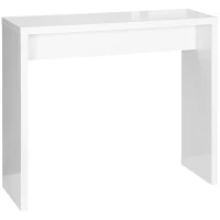 HOMCOM Bartisch, modernes Design, Hochglanz Oberfläche, Küchentresen, Weiß(m-1)