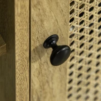 HOMCOM Szafka kuchenna, kredens z 2 otwartymi półkami, 2 szafkami do jadalni(m-9)