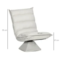 HOMCOM Sofa na podłogę, krzesło na podłogę z regulowanym oparciem, obrotowe krzesło do medytacji(m-3)