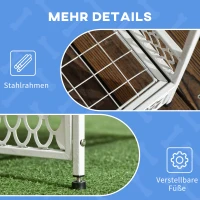 PawHut Łóżko dla psa z baldachimem, leżanka dla psa, podwyższone łóżko dla psa z poduszką szary(m-8)