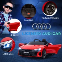HOMCOM Audi Licensed 12V Kids Electric Ride-On, with Remote Control, Suspension System, Lights, Music, Motor - Red(m-4)