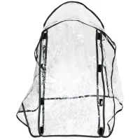 PawHut Rain Cover for Dog Pram Stroller, with Front and Rear Entry(m-7)