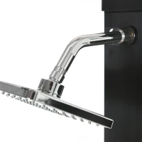 Outsunny Solardusche, um 360° drehbarer Duschkopf, Fußdusche, Wassererhitzung bis 60° C, schwarz, 19 x 20 x 217 cm(m-8)