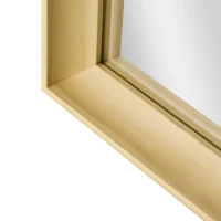 HOMCOM Specchio da parete e da appoggio in Legno di Pino con Ganci inclusi, 53.5x163cm(m-9)