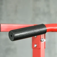 SPORTNOW Station de musculation multifonction avec barre de traction hauteur réglable sur 6 positions noir et rouge(m-8)
