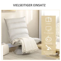 HOMCOM Sofa na podłogę, krzesło na podłogę z regulowanym oparciem, obrotowe krzesło do medytacji(m-7)