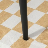 HOMCOM Hocker, Sitzhocker, Teddy, Fußhocker, Beige(m-9)