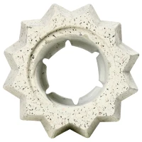 Outsunny Tischkamin in Steinoptik, Windschutz, Feuerstelle mit Brennkammer, Windlicht, Grau(m-7)