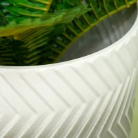 Outsunny Set van 2 bloemenstandaards, decoratief ontwerp, metalen frame, 30 x 30 x 67 cm(m-8)