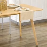 HOMCOM Esstisch, Küchentisch, Tischplatte in Holzoptik, Beine aus Buchenholz, 140 x 70 x 75 cm(m-9)