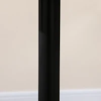 HOMCOM Esstisch für 2 Personen, runde Tischplatte, Stahlfuß, schwarz, 70 x 70 x 75 cm(m-9)