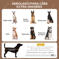 PawHut Cama Elevada para Animais de Estimação Portátil com Toldo Amovível Tecido Respirável 122x92x108cm Marrom(m-4)