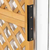 Outsunny Floreira de Jardim com Treliça Caixa de Plantio com Suporte para Plantas Trepadeiras 90x45x180cm Madeira(m-9)