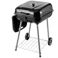 Outsunny Portable Charcoal Grill, 96Lx60Wx83Hcm/62x60Wx82Hcm, Metal-Black(m-9)