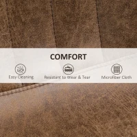 HOMCOM Adjustable Bar Stools Set of 2 Counter Height Barstools Dining Chairs 360° Swivel with Footrest for Home Pub, Brown(m-6)