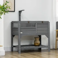 PawHut Wooden Tortoise House, with Shelter, Run, Shelf, Lamp Holder, Tray(m-2)