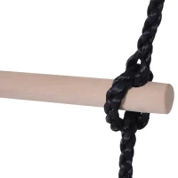 HOMCOM Conjunto de Baloiços 3 em 1 para Crianças acima de 3 Anos Baloiços e Escada de Corda 295x138x175 cm Cinza e Verde(m-8)