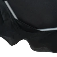 Outsunny Three Person Steel Outdoor Porch Swing Chair Bench with Canopy Cover - Black(m-8)