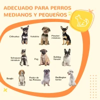 PawHut Jaula para Perros para Interior con Encimera Mesa con Perrera con Pestillo y Cojín 90x58x62,5 cm Roble y Blanco(m-4)