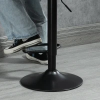 HOMCOM Adjustable Bar Stools Set of 2 Counter Height Barstools Dining Chairs 360° Swivel with Footrest for Home Pub, Brown(m-10)