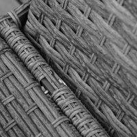 Outsunny PE Rattan Sun Loungers set of 2 with Cushion, Outdoor 2 Pieces Garden Sunbed Furniture with 4-Level Recliner Backrest, and Armrest, Grey(m-8)