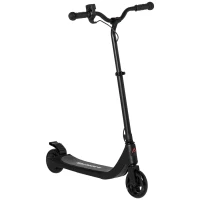 HOMCOM Electric Scooter, 120W Motor E-Scooter, Adjustable Height, Rear Brake for Ages 6+ Years - Black(m-1)
