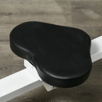 SPORTNOW Máquina de Remo Dobrável com Resistência de 8 Níveis Ecrã LCD e 2 Rodas de Transporte 180x48x60 cm Branco(m-8)