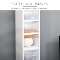 HOMCOM Estante para CD ou DVD com 12 Compartimentos para 204 CDs e Prateleira Ajustável 2 Unidades 21x22,5x88,5cm Branco(m-6)