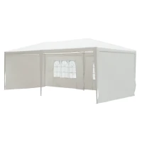 Outsunny 6 x 3 m Party Tent Gazebo Marquee Outdoor Patio Canopy Shelter with Windows and Side Panels White(m-11)