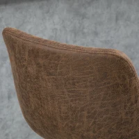 HOMCOM Adjustable Bar Stools Set of 2 Counter Height Barstools Dining Chairs 360° Swivel with Footrest for Home Pub, Brown(m-8)