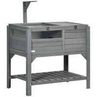 PawHut Wooden Tortoise House, with Shelter, Run, Shelf, Lamp Holder, Tray(m-1)