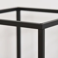 HOMCOM lampa podłogowa z 3 oprawkami żarówek nowoczesna lampa stojąca E27/E26 z przełącznikiem nożnym do salonu sypialni stal kolor czarny 30 x 30 x 140 cm(m-9)