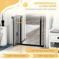 PawHut 74-80 cm Pressure Fit Safety Gate for Doorways and Staircases, Dog Gate, Pet Barrier for Hallways with Auto Close, Double Locking(m-5)