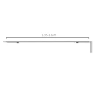 HOMCOM 1.95-3.6 Meters Automatic Electric Curtain Track with Remote Alexa Google Voice WiFi App Control 196x5x5cm White(m-3)