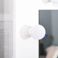 Toaletka stolik kosmetyczny z lustrem LED i szufladą 3 półkami biały(m-7)