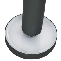 Outsunny Gartenlampe, Wegleuchte, Pfostenlicht mit LEDs, wetterbeständig, 20 cm x 20 cm x 90 cm, Dunkelgrau(m-9)